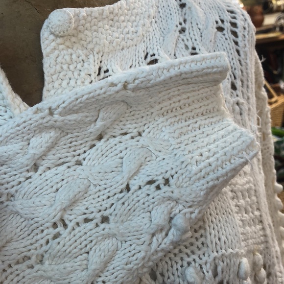 Vintage 80’s90’s- Cape Isle Knitters- chunky knit, cotton Ramie cardigan - M - Picture 4 of 10